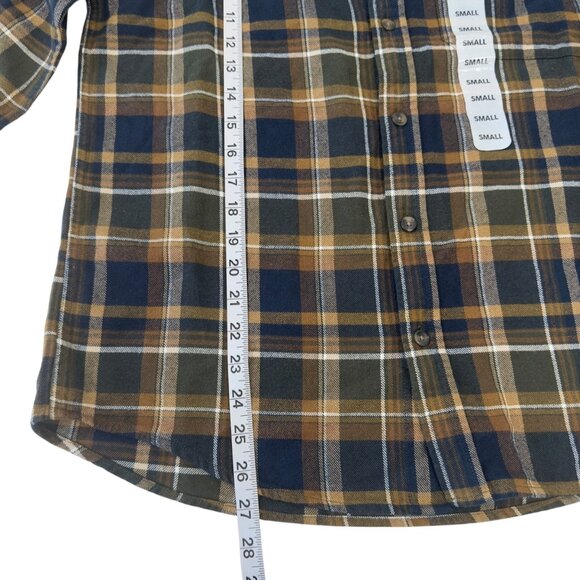 Eddie Bauer Mens Small Plaid Flannel Shirt Long Sleeve Button-Down Casual Wear - Picture 7 of 12